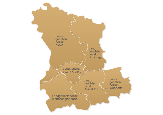 Karte OLG-Bezirk Düsseldorf